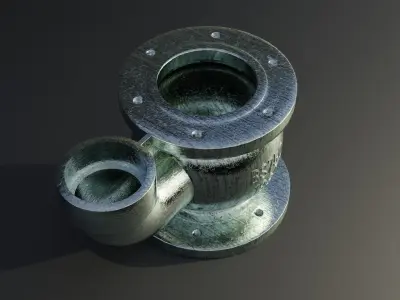 Sand casting Cast Iron Fire Hydrant Part 3D model