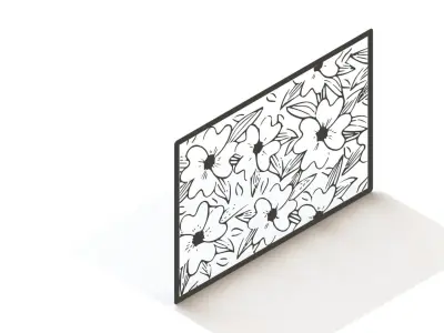 flowred pattren Design 3D model