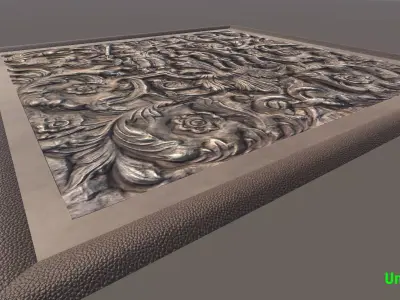 Wood Carving Low-poly 3D model