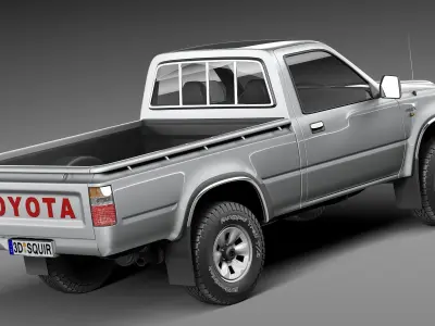 Toyota Hilux Pickup regular cab 1989-1997 3D model