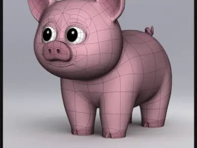 Cartoon Pig 3D model