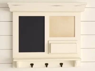 Wood Chalkboard 3D model