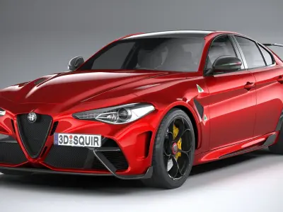 Alfa Romeo Giulia GTAm 2021 3D model