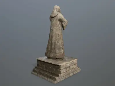 old statue 1 Low-poly 3D model