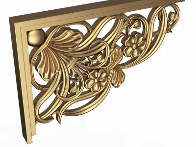 Stair Brackets 04 Low-poly 3D model