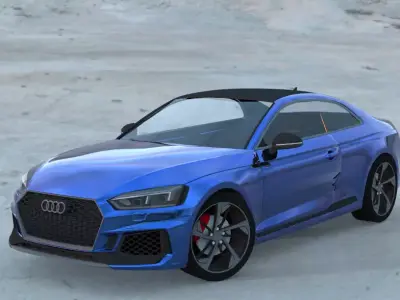 Audi RS5 four-door sedan model 3D print model