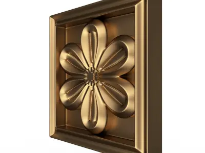 Rosette Carved Decoration CNC 027 Low-poly 3D model
