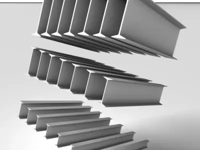 Metal Beam IPN 3D model