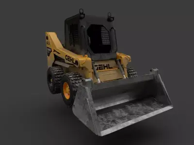 Working Machine Low-poly 3D model