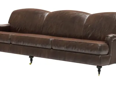 Restoration Hardware Barclay Leather Sofa 3D model