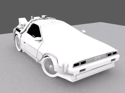 Back to the Future DMC Delorean  3D model