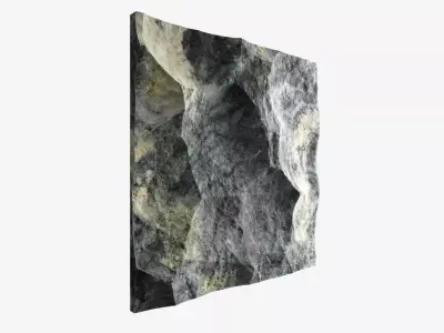 215-RockPanel rock on wall transparent 3D model