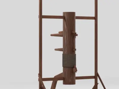 Wing Tsun Dummy Free low-poly 3D model