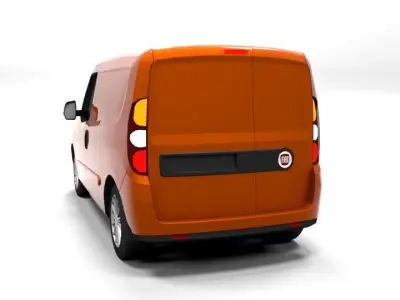 FIAT DOBLO CARGO SHORT LOWPOLY Low-poly 3D model