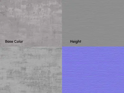 Plaster Stucco Brush Straight 8K-Seamless - Tileable-DrCG No 107 3D model
