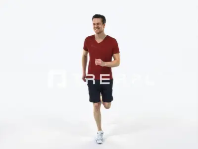 Virtue 02L Running Jogging Football Sports Man Low-poly 3D model