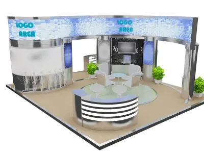  Booth Exhibition Stand a18  3D model