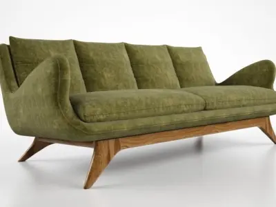 Vladimir Kagan Venetian sofa 3D model