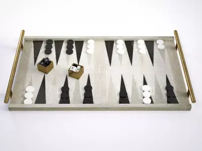 Shagreen Backgammon Game 3D model