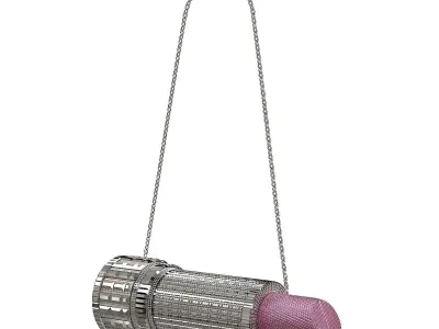 Lipstick Purse Clutch Bag Low-poly 3D model