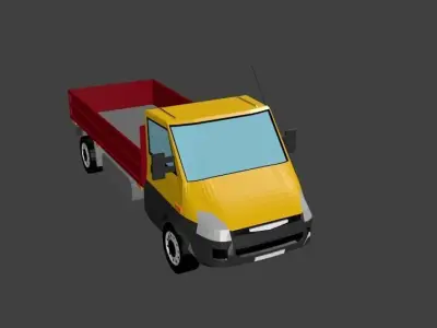 Pack of 13 Trucks  Low-poly 3D model