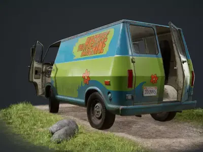 Mystery Machine Scooby Low-poly 3D model