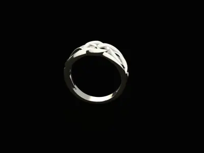 model8 celtic knot ring gold 3D print model