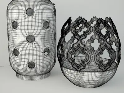 Ceramic Lanterns 2 3D model