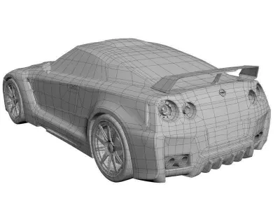 Nissan Skyline GT-R tuning 3D model