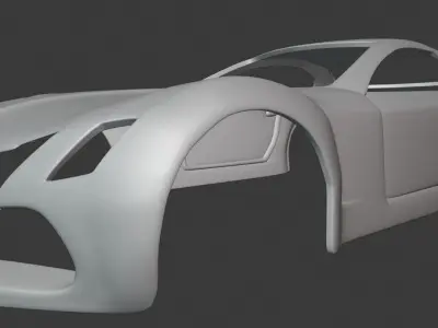 BODY CAR - MERCEDES BENZ  3D print model