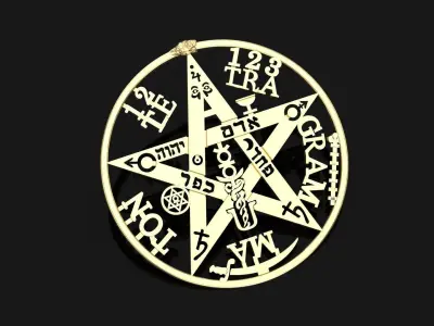 tetragramaton pendant  3D print model