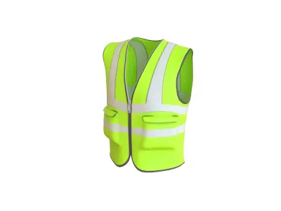 Realistic Worker Vest 004 Low-poly 3D model
