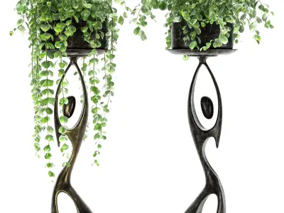 Metal Plant Set 09 3D model