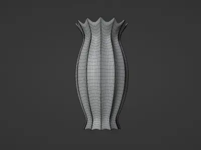 Vase porcelain white 3 3D model