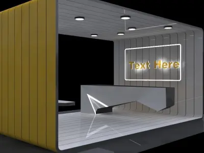 Stand Yellow Free 3D model