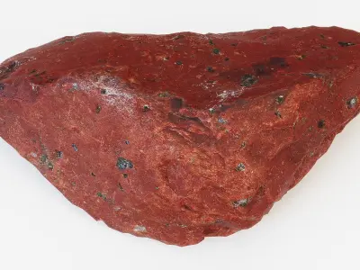 Small Red Stone PBR Low-poly 3D model