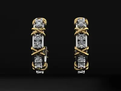 Earrings Tiffany  3D print model