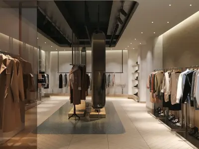 LUXURY CLOTHING STORE INTERIOR DESIGN 3D model