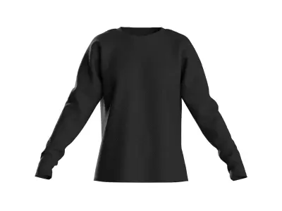 Female raglan longsleeve 3D model