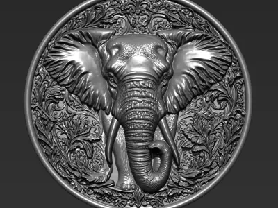 Elephant Pendant A18 3D print model