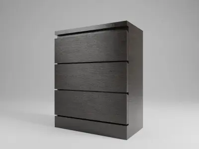 Cabinet pack  Low-poly 3D model