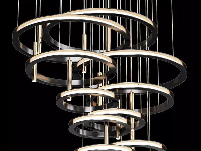 Ring chandeliers GEDEON lamps 3D model