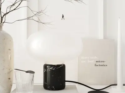 White decorative set 3D model