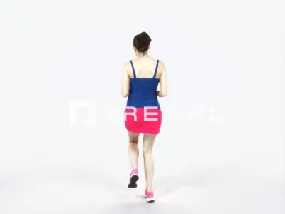 Dream 02F Running Jogging Sports Woman Low-poly 3D model