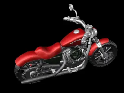 Harley Davidson Bike 3D print model