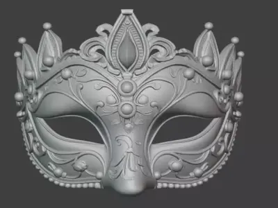 Royal Ornamental Venetian Mask 3D print model