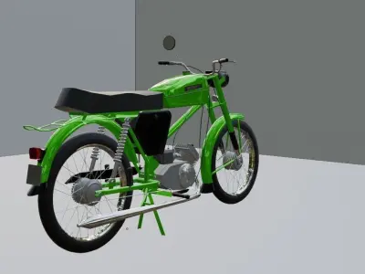 Classical Polish motorbike Romet ogar 205 3D model