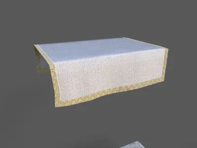 Church altar table Low-poly 3D model