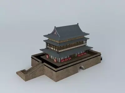 Drum Building, Xi'an, China Free 3D model