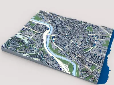 Saarbrucken Germany Capital of Saarland 3D model